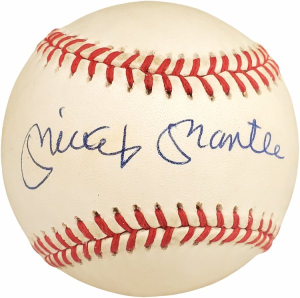 Mickey Mantle Autographed Baseball Memorabilia & MLB Merchandise