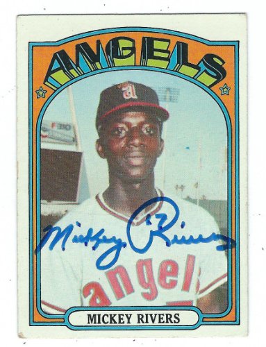 Mickey Rivers California Angels Custom Baseball Card 1971 