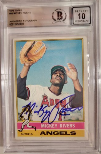 Mickey Rivers Autographed Signed 8X10 Angels Photo - Autographs