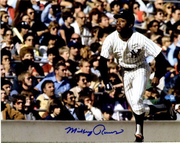 NEW YORK YANKEES CLASSIC MICKEY RIVERS 8X10 BATTING AUTOGRAPH AUTO SIGNED  COA - C&S Sports and Hobby