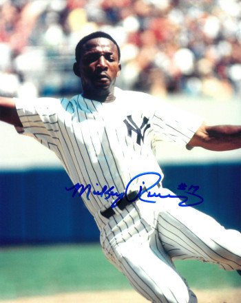 Mickey Rivers Autographed Signed New York Yankees 8x10 Photo (sliding)