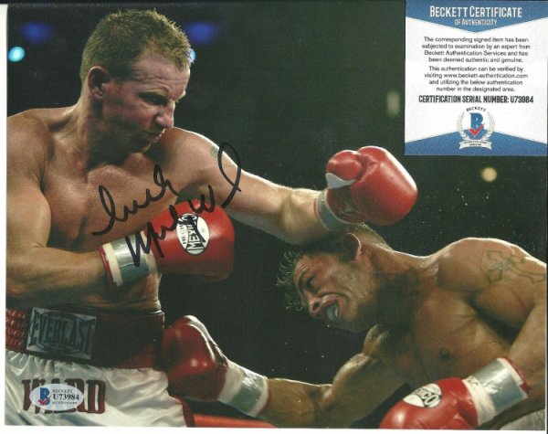 IRISH MICKY WARD Signed Autograph Auto 8x10 Boxing Champion Picture Photo w/COA