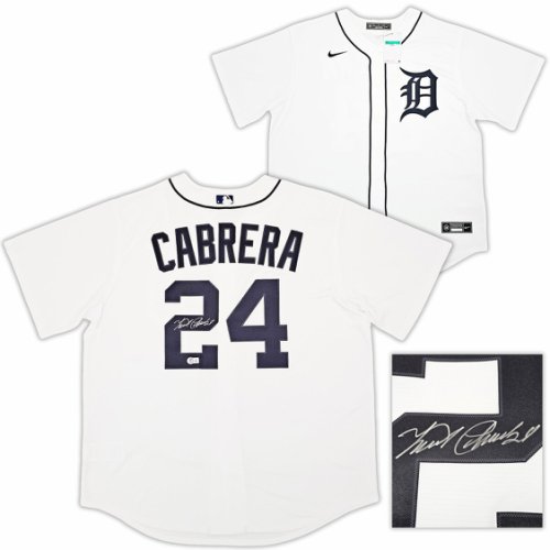 Miguel Cabrera Detroit Tigers Fanatics Authentic Autographed White Majestic  Replica Jersey
