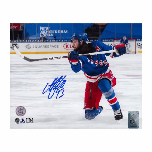 Signed Adidas Authentic Mika Zibanejad New York Rangers Autograph NHL Jersey  54