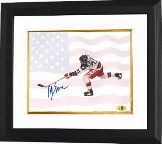 1980 Miracle on Ice Team USA Flag Autographed