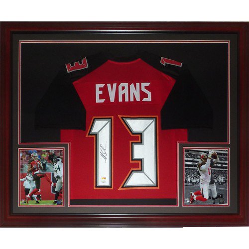 MIKE EVANS (Buccaneers red TOWER) Signed Autographed Framed Jersey JSA –  Super Sports Center