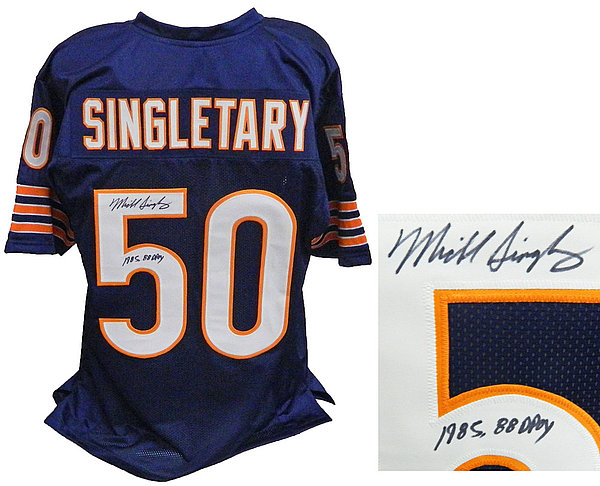 Mike Singletary Autographed Signed Navy Hand Stitched Football
