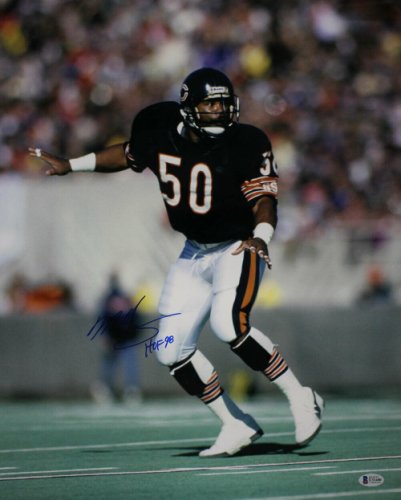 mike singletary signed football