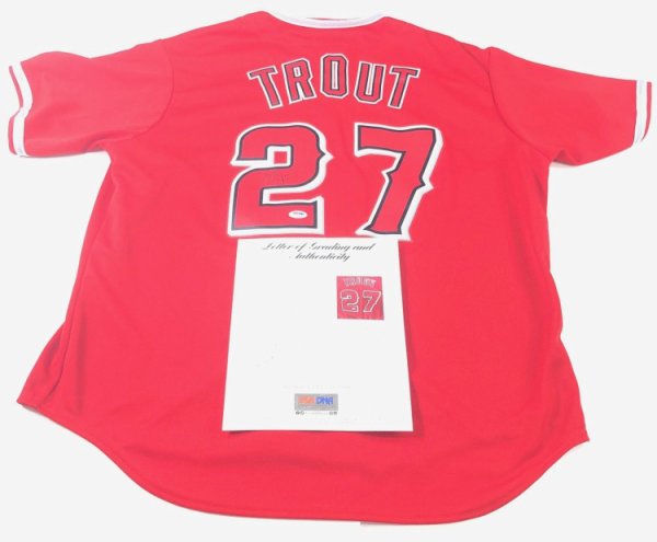 trout signed jersey