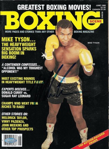 Steiner Sports Boxing Mike Tyson Photo Background Glove Case