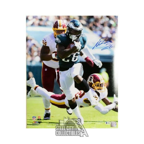 Miles Sanders Autographed//Signed Pro Style Green XL Jersey BAS