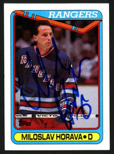 Miloslav Horava Autographed Signed 1990-91 Topps Rookie Card #337 New York Rangers #150165