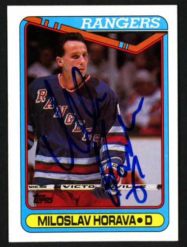 Miloslav Horava Autographed Signed 1990-91 Topps Rookie Card #337 New York Rangers #150166