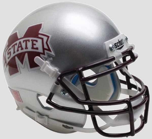 MISSISSIPPI STATE FULL SIZE FOOTBALL HELMET DISPLAY CASE with Nameplate