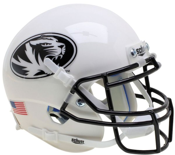Missouri Tigers Authentic College XP Football Helmet Schutt White Tiger