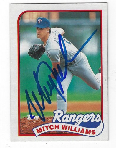 Autographed MITCH WILLIAMS Philadelphia Phillies 1992 Topps Card
