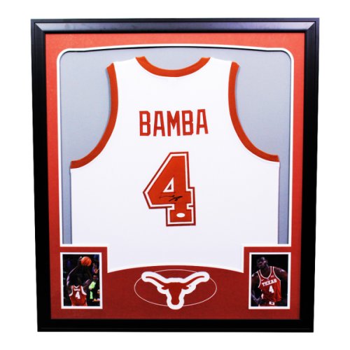 Mo Bamba Texas Longhorns Autographed Signed Framed White Jersey- JSA Authentic