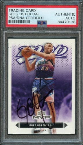 Montel Vontavious Porter Autographed Signed 2003-04 UDA Greg Ostertag Card Auto PSA Slabbed Jazz