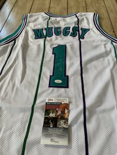 muggsy bogues signed jersey