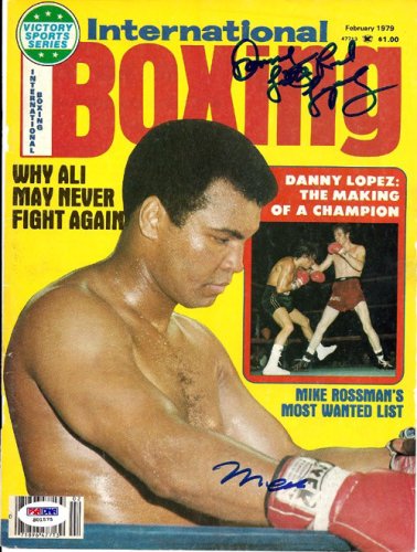 Muhammad Ali and Danny Lopez Autographed Signed Magazine Cover - PSA/DNA Certified