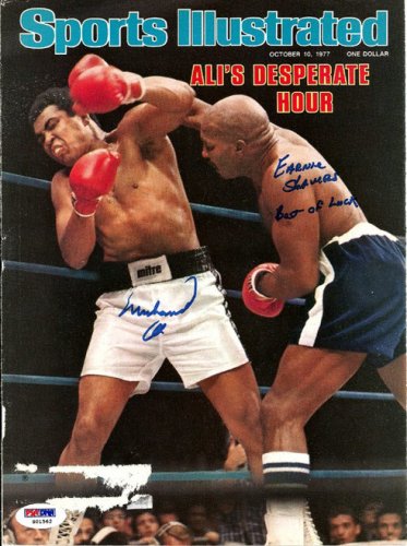 Muhammad Ali and Ernie Shavers Autographed Signed Magazine Cover - PSA/DNA Certified