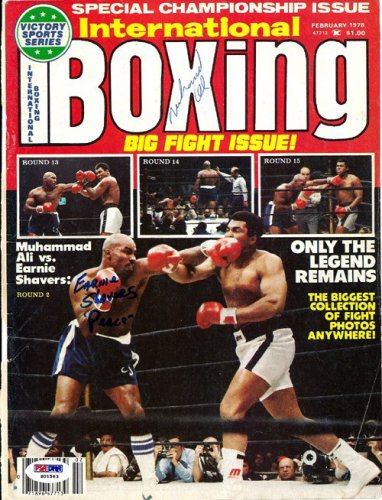 Muhammad Ali and Ernie Shavers Autographed Signed Magazine Cover - PSA/DNA Certified