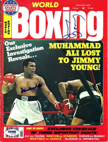 Muhammad Ali and Jimmy Young Autographed Signed Magazine Cover - PSA/DNA Certified