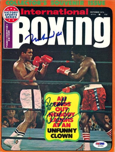Muhammad Ali and Ron Lyle Autographed Signed Magazine Cover - PSA/DNA Certified