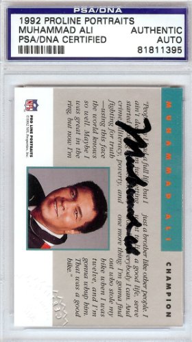 Muhammad Ali Autographed Signed 1992 Proline Portraits Card - PSA/DNA Certified