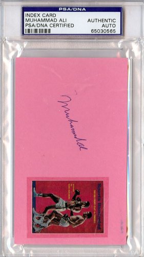 Muhammad Ali Autographed Signed 3x5 Index Card - PSA/DNA Certified