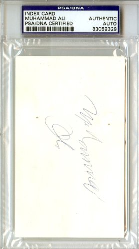 Muhammad Ali Autographed Signed 3x5 Index Card Vintage - PSA/DNA Certified