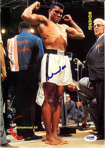 Muhammad Ali Autographed Signed 8x11.5 Magazine Page Photo - PSA/DNA Certified