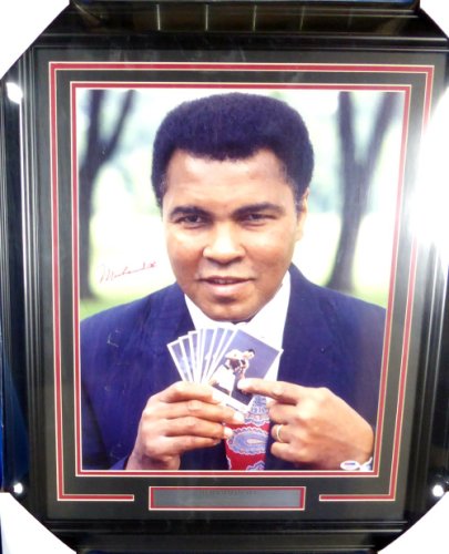 Muhammad Ali Autographed Signed Framed 16x20 Photo Creased - PSA/DNA Authentic