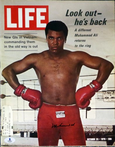 Muhammad Ali Autographed Signed Life Magazine - Beckett Certified