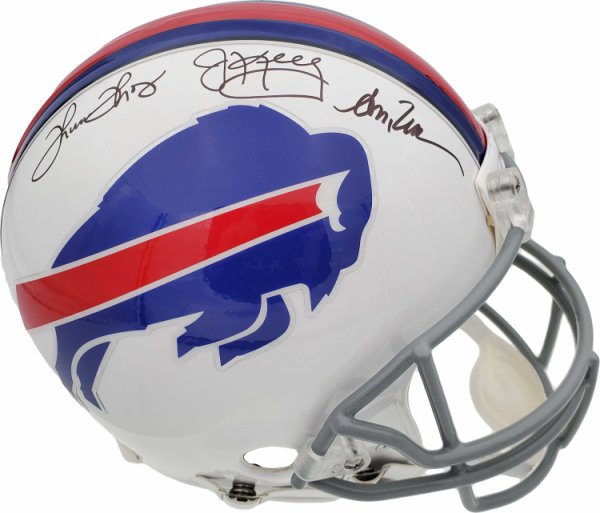 Jim Kelly, Thurman Thomas & Andre Reed Signed Buffalo Bills FullSize H –  Golden Autographs