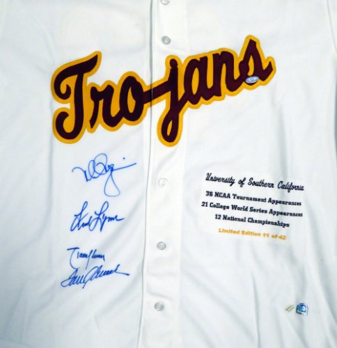 Multi Signed Autographed Signed Usc Tojans Legends White Jersey With Including Tom Seaver, Mark Mcgwire, Randy Johnson & Fred Lynn Limited Edition #/42 Steiner Holo