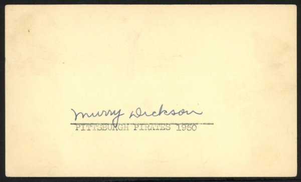 Murry Dickson Autographed Signed 3.5X5.5 1950 Government Postcard Pittsburgh Pirates #153930