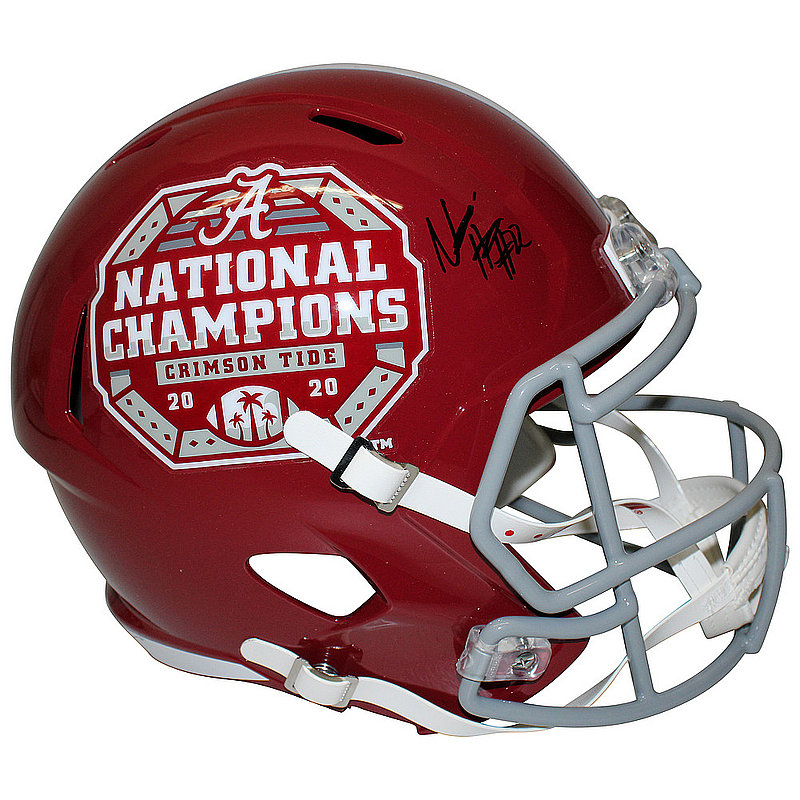Najee Harris Autographed Signed Alabama Crimson Riddell Replica Full Size 2020 National Championship Helmet - Fanatics Authentic