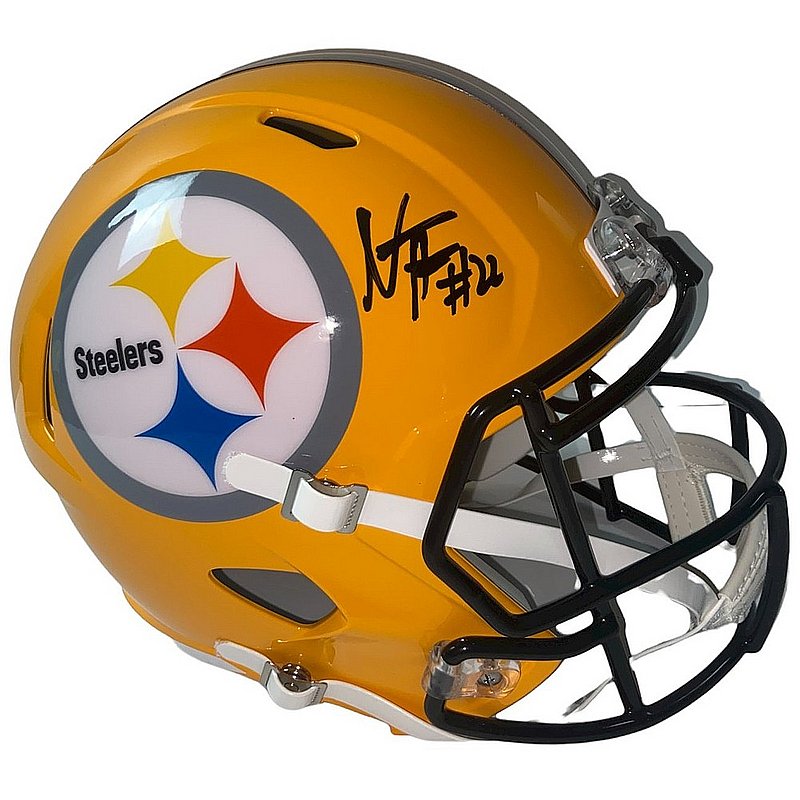 Terry Bradshaw Signed Pittsburgh Steelers Throwback Gold Riddell