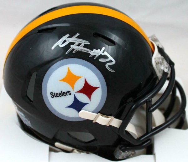 Najee Harris Autographed Signed Pittsburgh Steelers Speed Mini Helmet-Fanatics Silver