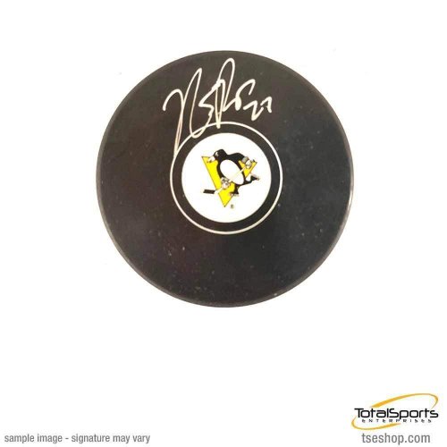 Nick Bjugstad Autographed Signed Memorabilia Pittsburgh Penguins Logo Puck - Certified Authentic