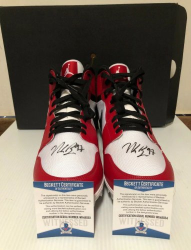 Nick Bosa Autographed Signed Autographed Jordan 1 Football Cleats