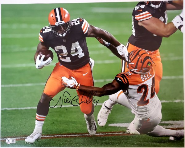 Nick Chubb Autographed Signed Georgia Bulldogs Stretched Sanford Stadium  Mid Field Canvas Bulldog Brothers Inscription - JSA Authentic