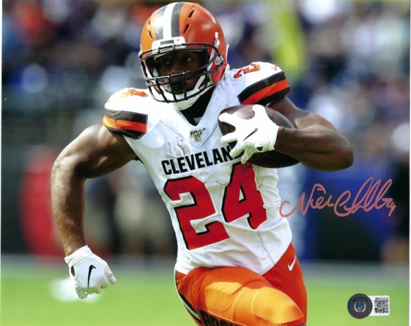 Nick Chubb Cleveland Browns 8-4 8x10 Autographed Signed Photo - Beckett Authentic