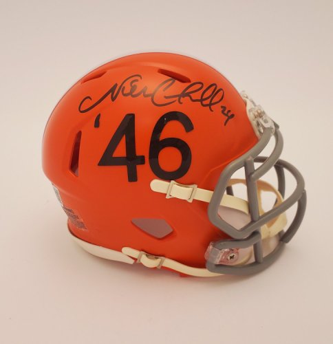 Nick Chubb Cleveland Browns Autographed Signed 1946 Throwback Mini Helmet - Beckett Authentic