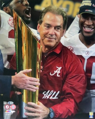 Nick Saban Autographed Signed Alabama Crimson Tide National Champions 16x20 Photo Beckett