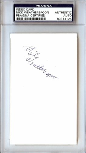 Nick Weatherspoon Autographed Signed 3X5 Index Card Washington Bullets PSA/DNA