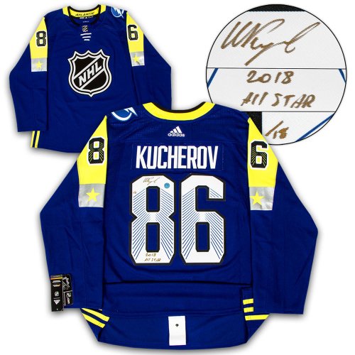 Nikita Kucherov Autographed Tampa Bay (Blue #86) Custom Jersey