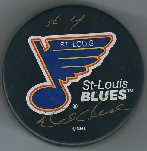 Noel Picard Autographed Signed St. Louis Blues Hockey Puck - Main Line Autographs