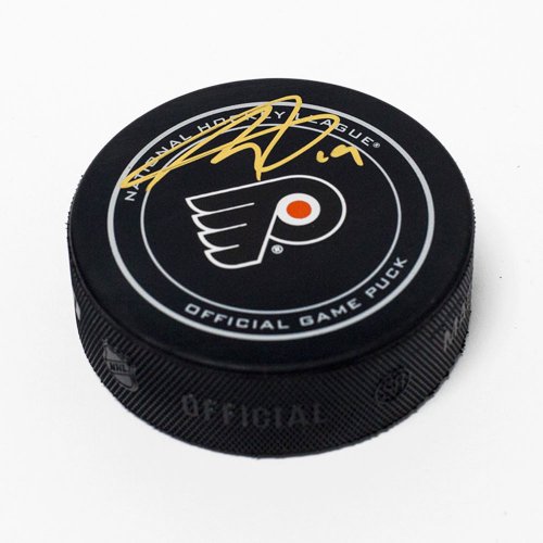 Nolan Patrick Philadelphia Flyers Autographed Signed Official Game Hockey Puck